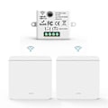 Pikkukuva 1 / 5: Langaton valokytkin RF 433Mhz rele vastaanotin 2x1-osainen paneelikytkin LED-kaukosäätimellä LED-lampulle
