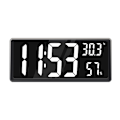 Miniatyrbillede 1 af 7: Stor digital vægur med digitalt display vit