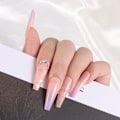 Miniatyrbillede 4 af 5: Andy's Orchids 24 stk. Ombre Kunstige Falske Negle, Sommerfugl Ballet Kiste Falske Negle Bære Langt Afsnit Manicure Patch Tryk På Falske Negle Kunst Tips