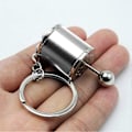 Miniatyrbillede 4 af 4: Bil Gearstang Nøglering, Auto Gearstang Model Nøglering Gearformet Metal (10,3 x 4,1 x 2 cm) (Sort) Silver