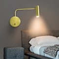 Miniatyrbillede 2 af 2: Væglampe til soveværelse, 3000K varm hvid LED sengelampe, velegnet til indendørs seng, kontorstol, sofa
