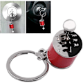 Miniatyrbillede 1 af 4: Bil Gearstang Nøglering, Auto Gearstang Model Nøglering Gearformet Metal (10,3 x 4,1 x 2 cm) (Sort) Red