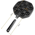 Miniatyrbillede 2 af 5: 12 huller Blæksprutte Kødbolleform Nonstick Bageplade, til Blæksprutteboller/Pandekager, 33cm