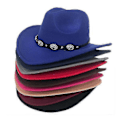 Miniatyrbild 3 av 4: Cowboyhatt i konstläder för resor - Röd
