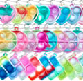 Pop Fidget Nyckelring 30-pack Mini Fidget Leksaker Bulk Partyfavörer för Barn 4-8, 8-12 År Pojkar Flickor Push Pops Bulk Leksaker Små Priser för