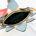 Miniatyrbillede 3 af 5: Messenger taske til kvinder, dyreformet dinosaur læder crossbody skuldertaske Yellow