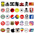 Miniatyrbilde 4 av 5: 100 kule logo-klistremerker Vanntette vinylklistremer Egnet for bærbare datamaskiner, nettbrett, mobiltelefoner, vannflasker, vannflasker, sykler, bagasje datamaskiner