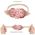 Miniatyrbilde 3 av 5: Baby Jente Blomsterhårbånd Superelastisk Hårbånd og Sløyfe Turban Hårbånd Nyfødtstil 1 style 2