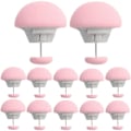 Miniatyrbilde 1 av 8: 12 stk. svampdyne-klips, sklisikre dyneholderklips, dyneholderfiksator for tepper, laken, gardiner, sokker, madrassbeskyttelse Pink