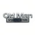 1 st Represent Old Man Edition Bilemblem Universal Passform Biltillbehör För Alla Fordon Silver Svart