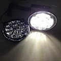 Pikkukuva 3 / 5: 2kpl DC 12V 18 LED DRL Pyöreä Auton Sumuvalo Päiväajovalo Valkoinen