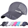 Miniatyrbillede 1 af 5: Mesh Baseball Cap Herre Sommer Justerbar Hurtigtørrende Mesh Åndbar Fritid UV Baseball Cap Foldbar