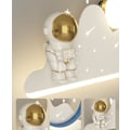 Miniatyrbillede 4 af 5: Astronaut LED Væglampe til Børneværelse Dæmpbar Sengelampe Projektion Stjerner Natlampe Hvid Moderne Væglampe