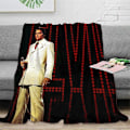Miniatyrbillede 1 af 4: VHOMES 3D Print Elvis Presley Fleece Tæppe Efterår/Vinter Print Flanel Tæppe til Børn Drenge Piger Plys Tæppe Fuzzy Tæppe til Sofa Seng Co 150x200cm 80x60in