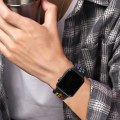 Miniatyrbilde 4 av 5: Kompatibel med Apple Watch-rem for menn og kvinner, pustende silikon sportsarmbånd for erstatning av håndleddsstropp for størrelse: 42/44/45/49mm/svart og regnbue