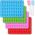 4st Silikon Gummibjörnsform med 2 Pipetter