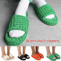 Pikkukuva 2 / 5: Froteepyyhe-liukutossut naisille tytöille, slip-on pehmokengät, talvitarvikkeet kotiin Orange 42