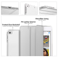 Miniatyrbild 6 av 7: Fodral - Slim Lightweight Smart Case Stand Cover med genomskinlig frostad bakskydd med automatisk väckning/sömn-silver