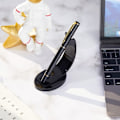 Miniatyrbillede 4 af 5: 2 Stykker Akryl Elektronisk Penholder Pen Display Stand Blyant Display Holder Fyldepen Kuglepen Display Rack (Sort)