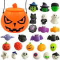 Halloween klämvänlig mjuk pumpa fladdermus spindel dekompression barnleksaksset dumpling blind box