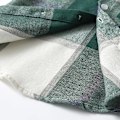 Miniatyrbilde 4 av 6: Rutete skjorte med korte ermer for gutter, barneskjorter med knapper, rutete sommerklær for 1-8 år Green 5-6Y