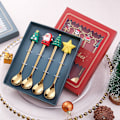 Miniatyrbillede 3 af 5: Jule Ske Gaffel Nytår 2024 Julepynt til Hjemmet Julegave Natal Noel Navidad Style 3