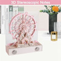 Miniatyrbilde 2 av 5: 3D Notisblokk Bordkalender med Lys, 2024 Kalender 3D Notisblokk Artopad Gravering, Kunstnerisk Bordkalender