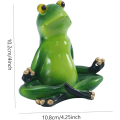 Miniatyrbilde 5 av 5: Frosk Statuer, 10,2 cm/4 tommers Resin Mediterer Frosker Figurer, Bordplate Frosker Ornament, Dekorativ Dyrelandskapsskulptur for Hjemmedekor