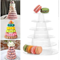 Miniatyrbild 1 av 5: 6-vånings Macaron-torn Displayställ, för Julbröllop Födelsedagsfest Dekoration