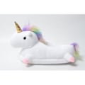 Miniatyrbilde 5 av 5: 3-12 År Vinter Enhjørning Tøfler Baby Gutt Jente Tøfler Myke Plysj Soverom Hus Tøffel Innendørs Furry Baby Barn Black M(Length 26cm)