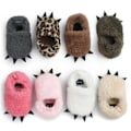 Miniatyrbillede 4 af 5: 8 Farver Baby Brushy Paw Sko Spædbørn Plys Indendørs Mokkasiner Småbørn Vinter Fortykket Varme Sko Red 13cm