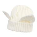 Miniatyrbillede 2 af 7: Dame Knitted Beanie Caps Y2K Gothic Katteøre Skull Hat Varmt Vinterhat Sød Djævelhorn Cap Ørebeskytter Vit L（58-60cm）