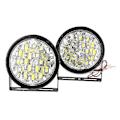Pikkukuva 1 / 5: 2kpl DC 12V 18 LED DRL Pyöreä Auton Sumuvalo Päiväajovalo Valkoinen
