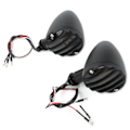 Miniatyrbillede 2 af 5: 2 stk. LED Blinklys Indikator Lysende Gul Lysfarve Vandtæt Passer til Honda Retro Motorcykel Sort