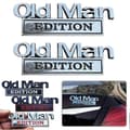 Miniatyrbillede 2 af 5: 1 stk. Represent Old Man Edition Bilemblem Universel pasform biltilbehør til alle køretøjer Sort Hvid