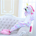 Miniatyrbild 1 av 3: Barn Pojke Flicka Enhörning Hel Plysch Sovkläder Romper Jumpsuit Onesie Pyjamas Nattkläder Purple Star 7-8 Years