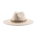 Miniatyrbillede 1 af 5: Hatte til kvinder Fedora Hat Filtede hatte Stor skygge 9,5 cm Patchwork Sort Hvid Rød Luksus Casual Herre Dame Hat