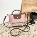 Miniatyrbillede 2 af 7: Dame Mode Colorblock Mini Crossbody Taske, Ensfarvet Firkantet Pung Med Justerbar Rem, Elegant Håndtaske Pung Pink