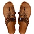 Miniatyrbilde 1 av 5: Carina Sandaler Dame Åpen Tå Sandaler Flat Hæl Flip Flops med EVA Såle Sommer Strandsko Brown 38