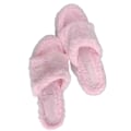 Miniatyrbilde 2 av 2: Stilige dameplysj-tøfler med høy hæl, åpne tær, fritidssandaler for utendørs bruk, høst- og vintertøfler Pink 35