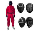 Squid Game Mask Man, Halloween Mask Squid Game Kostym