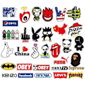 Miniatyrbillede 3 af 5: 100 seje logo-klistermærker, vandtætte vinyl-klistermærker, der passer til bærbare computere, tablets, mobiltelefoner, vandflasker, cykler, bagagecomputere