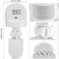 Miniatyrbillede 5 af 5: 110V-240V Justerbar Afbryder PIR Bevægelsessensor Infrarød Detektor Sensorpære med Installationsskruer (Hvid)