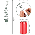 Miniatyrbillede 4 af 5: 24 stk. Eucalyptus Stængel Dekoration Kunstig Eucalyptus Blade til Bryllup Midterstykke Blomsterdekoration Hjem Indretning