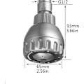 Miniatyrbild 2 av 6: Högtrycksduschhuvud, ABS-plast, 3 lägen, fast duschhuvud, 6,3 cm, högt flöde, badrum, takdusch, regndusch, borstad nickel