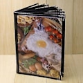Miniatyrbillede 2 af 3: Transparent restaurant menu cover for A4 size Book style Cafe Bar 10 pages 20 View