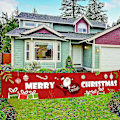 Miniatyrbillede 3 af 4: Glædelig Jul Julemand Banner Bunting Ornament Julefest Hængende Dekoration