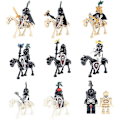 Miniatyrbild 1 av 4: 8 st Medieval Skelett Riddare Byggklossar Odöda Soldat Häst Actionfigur Leksaker för Barn