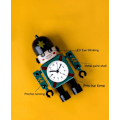 Miniatyrbild 4 av 4: Väckarklocka för sovrum, Robotväckarklocka, Skrivbordsklocka för studenthem (Blå)