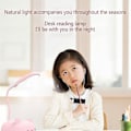 Miniatyrbillede 3 af 4: Skrivebordslampe til børn, øjenvenligt lys, læselampe, justerbar svanehals, USB-genopladelig, blå